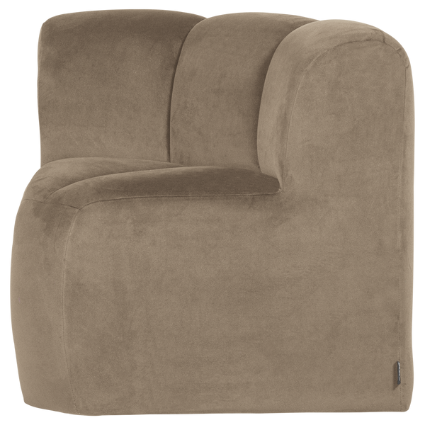 Mojo eetbank hoek met rugleuning velvet khaki