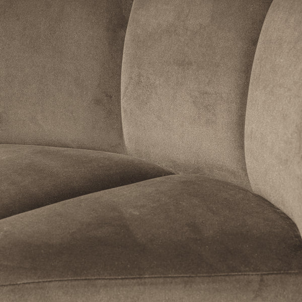 Mojo eetbank hoek met rugleuning velvet khaki