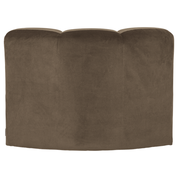 Mojo eetbank hoek met rugleuning velvet taupe