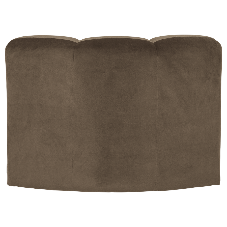 Mojo eetbank hoek met rugleuning velvet taupe
