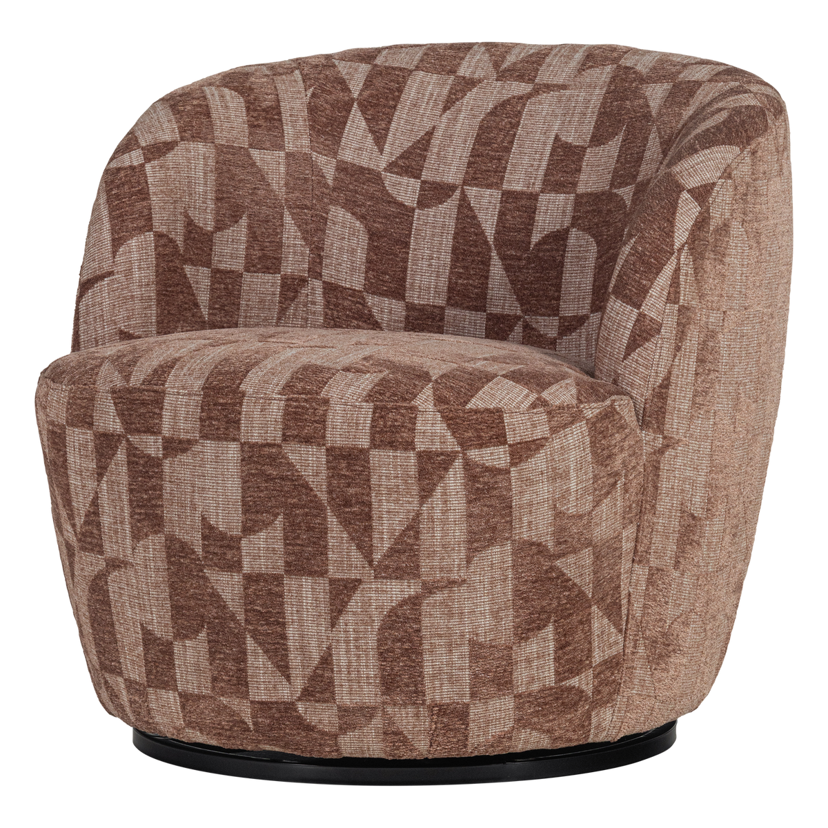 Serra draaifauteuil grafisch patroon oudroze