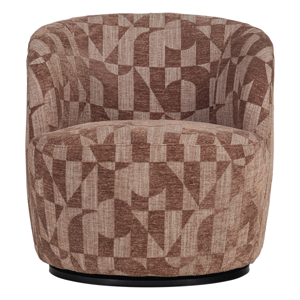 Serra draaifauteuil grafisch patroon oudroze