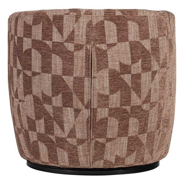 Serra draaifauteuil grafisch patroon oudroze