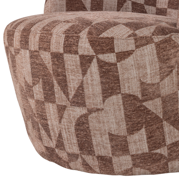 Serra draaifauteuil grafisch patroon oudroze