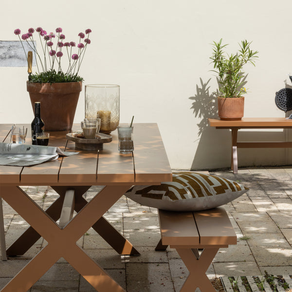 BLISS TUINSTOEL MET SPIJLEN OFF WHITE MELANGE