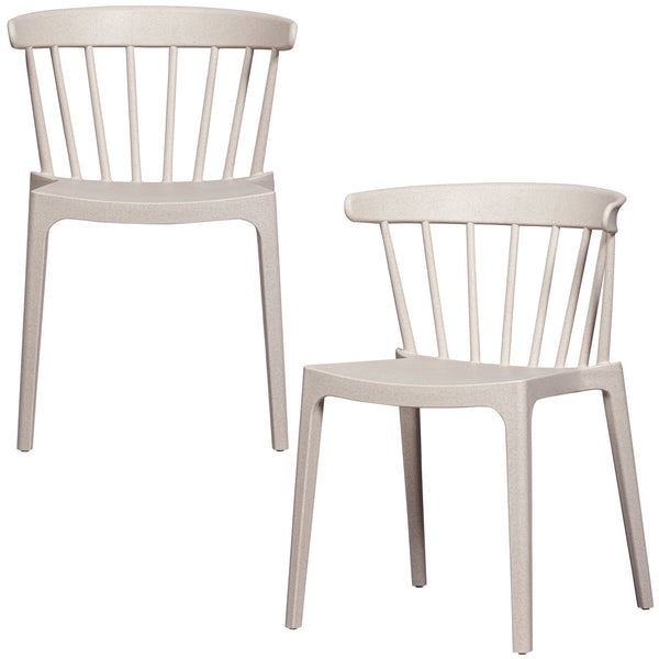 BLISS TUINSTOEL MET SPIJLEN OFF WHITE MELANGE