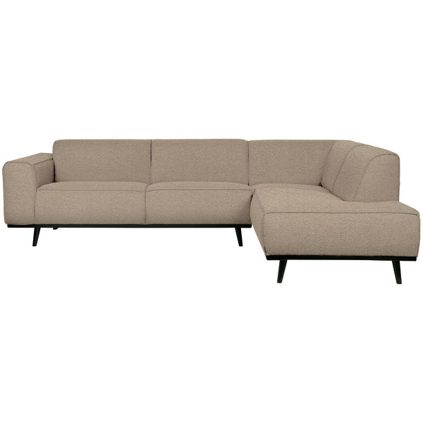 Statement hoekbank rechts boucle beige