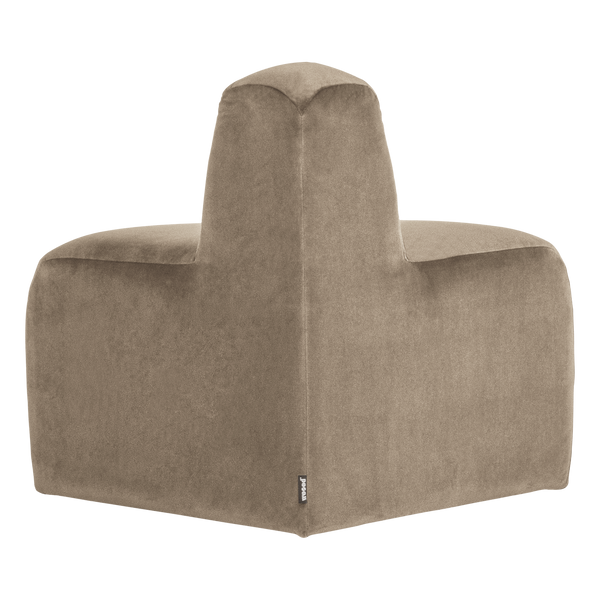 Mojo eetbank hoek rond rugleuning velvet khaki