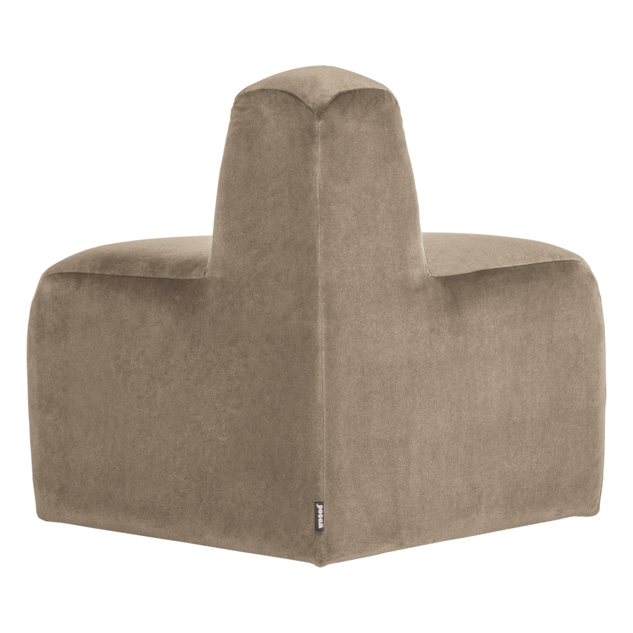 Mojo eetbank hoek rond rugleuning velvet khaki