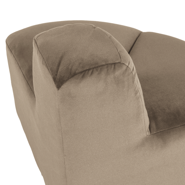 Mojo eetbank hoek rond rugleuning velvet khaki