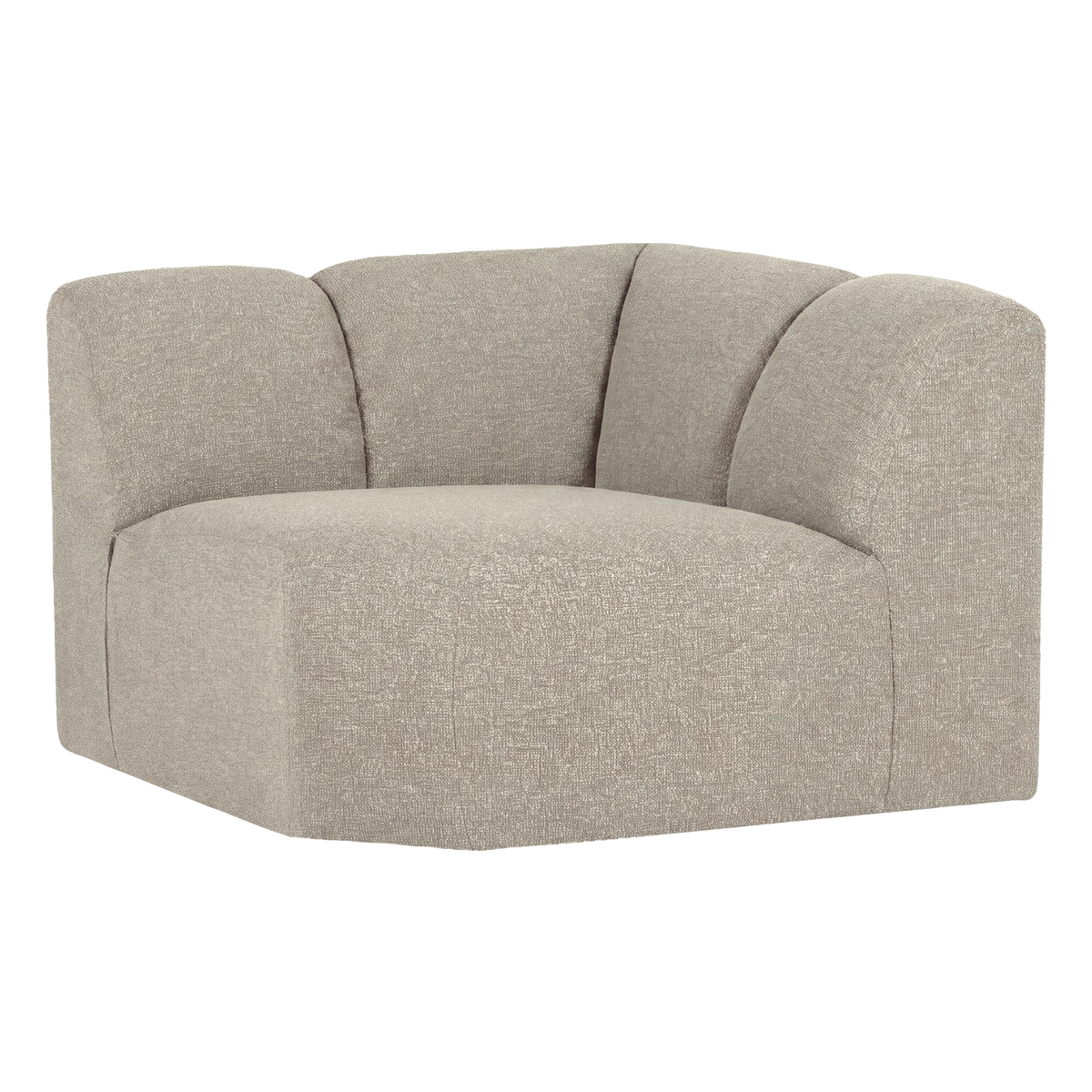 Mojo hoekelement recht boucle beige melange