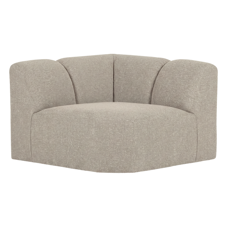 Mojo hoekelement recht boucle beige melange