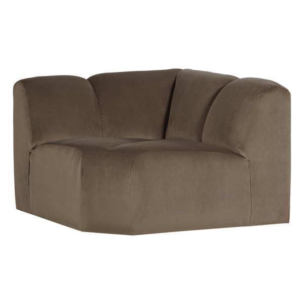 Mojo hoekelement recht velvet taupe