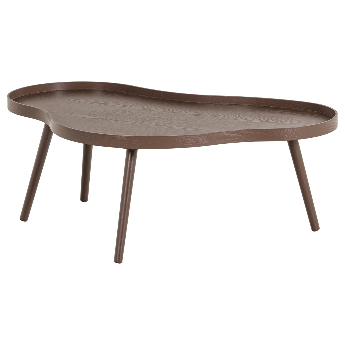 Mae bijzettafel organisch langwerpig mdf/grenen bruin