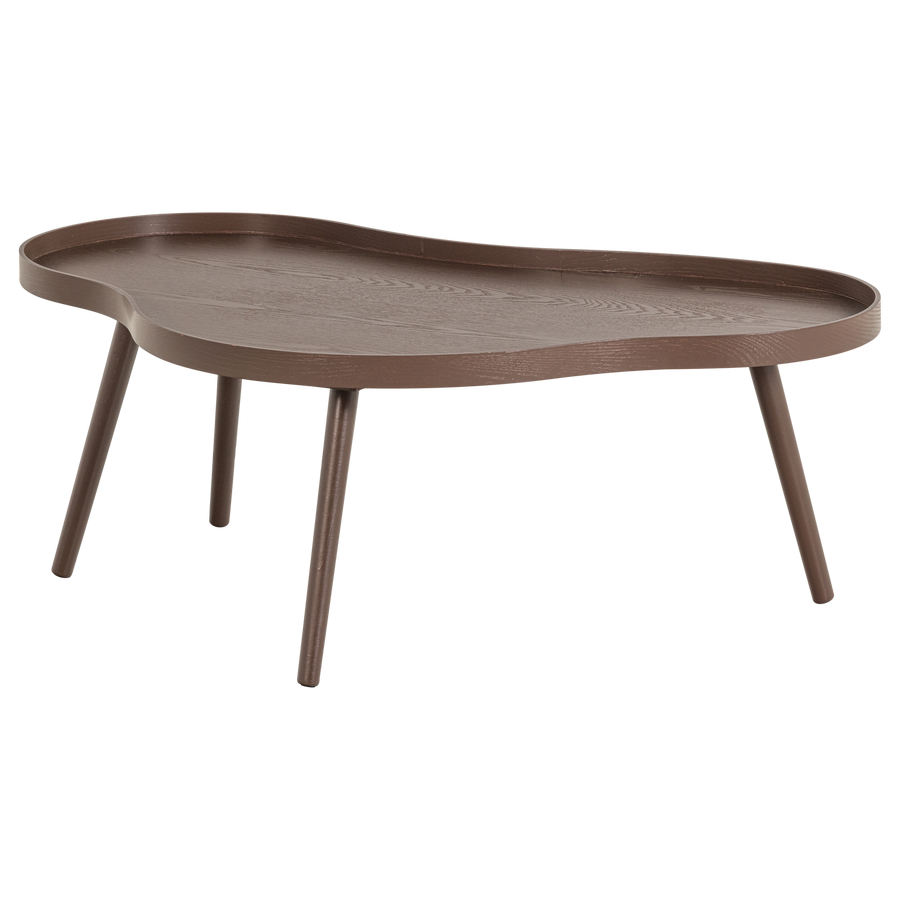 Mae bijzettafel organisch langwerpig mdf/grenen bruin
