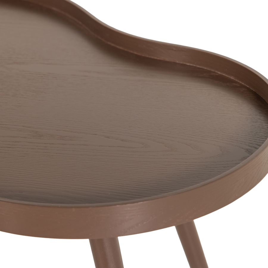 Mae bijzettafel organisch langwerpig mdf/grenen bruin