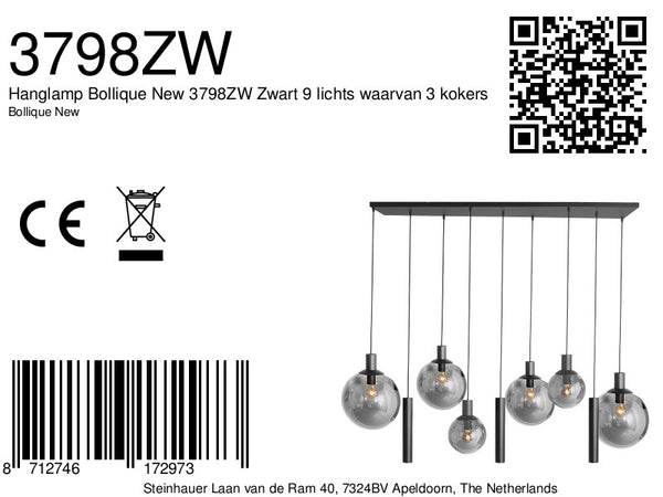 Hanglamp Bollique 3798ZW Zart