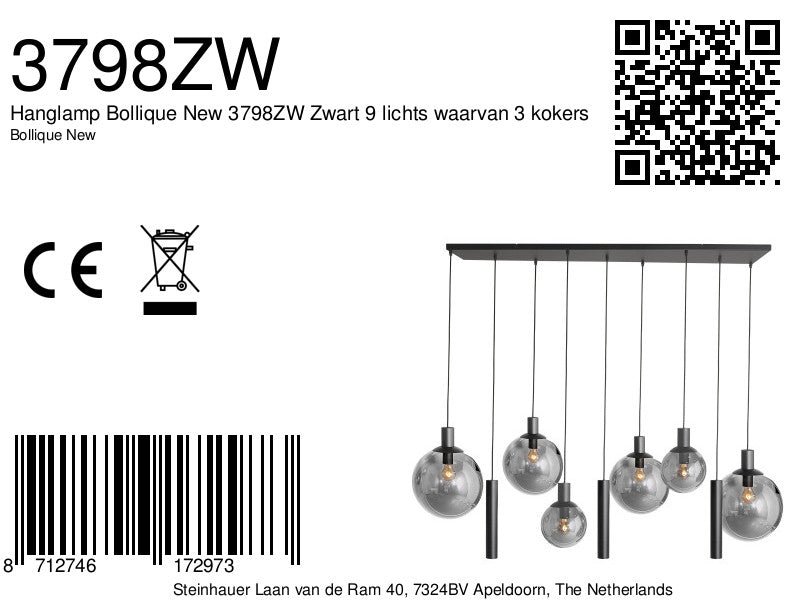 Hanglamp Bollique 3798ZW Zart