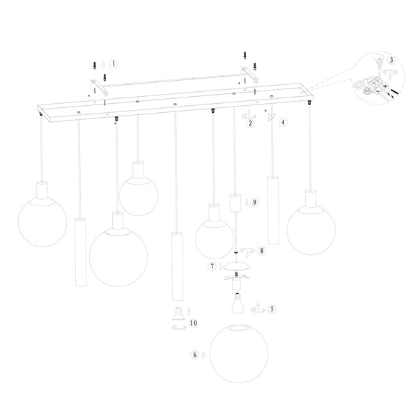Hanglamp Bollique 3799ME Messing