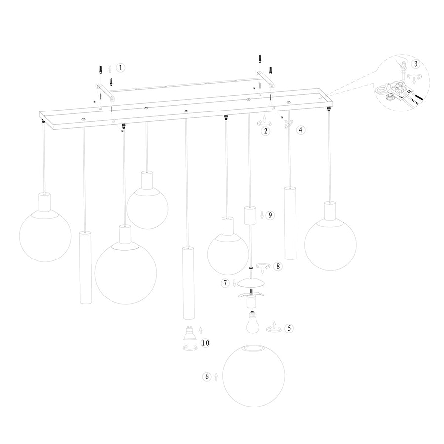 Hanglamp Bollique 3799ME Messing