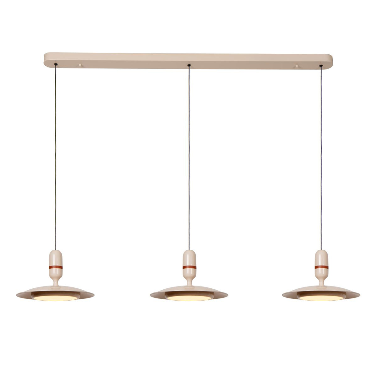 Lucide JOSEFINE dimbare LED-hanglamp 3 × 11 W, 2200–3000 K, crème