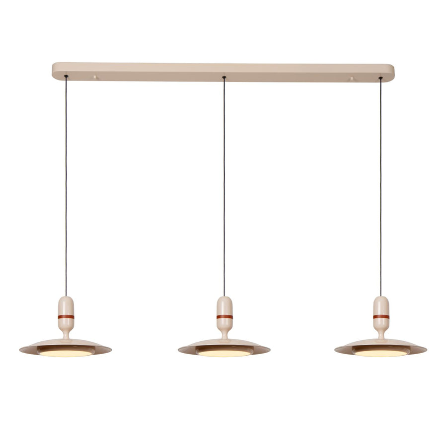 Lucide JOSEFINE dimbare LED-hanglamp 3 × 11 W, 2200–3000 K, crème