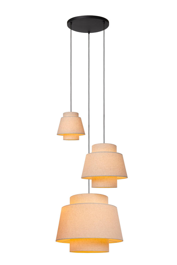 Lucide TRIBUTE hanglamp Ø 76 cm, 3 × E27, crème