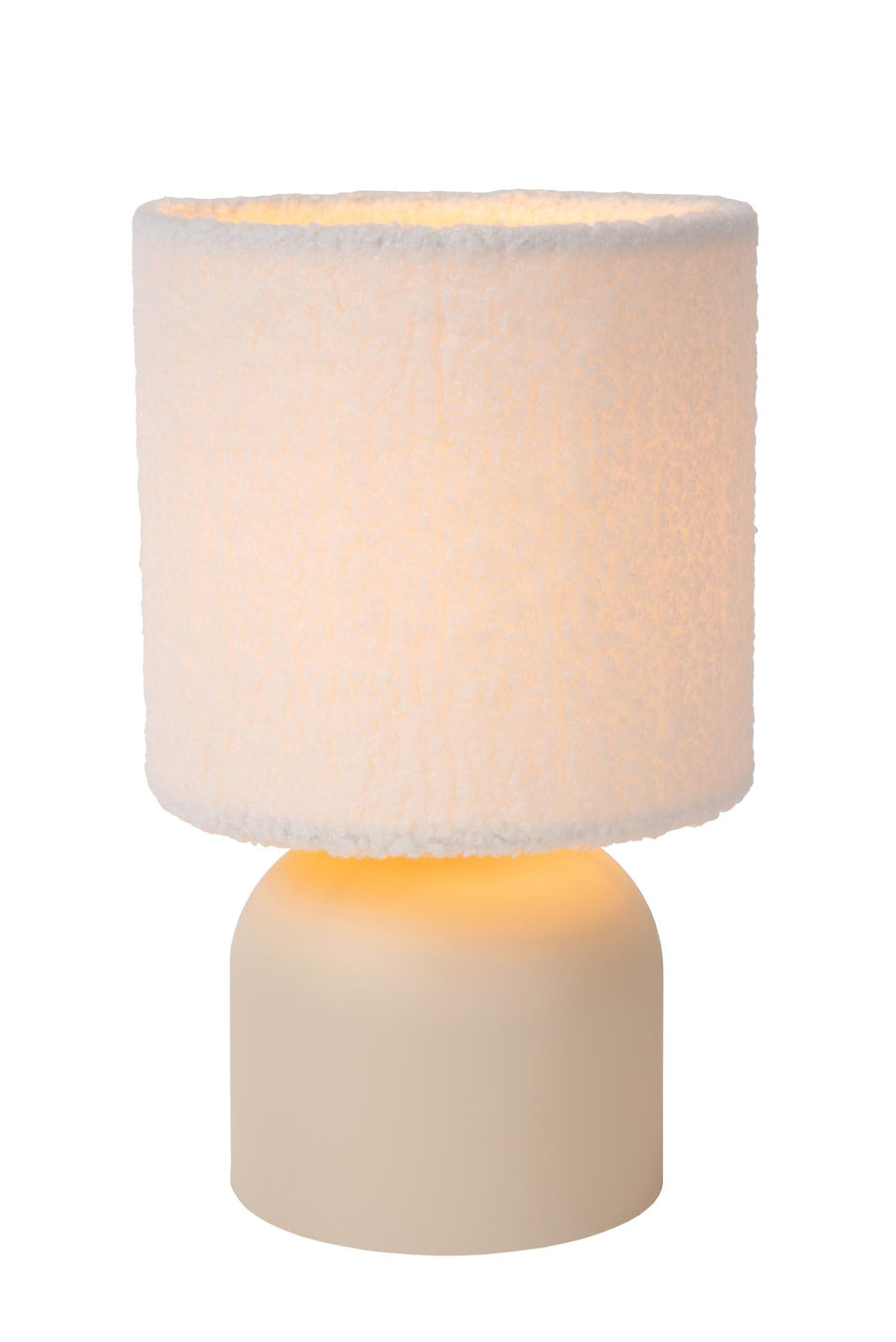Lucide WOOLLY tafellamp Ø 16 cm, E14, crème
