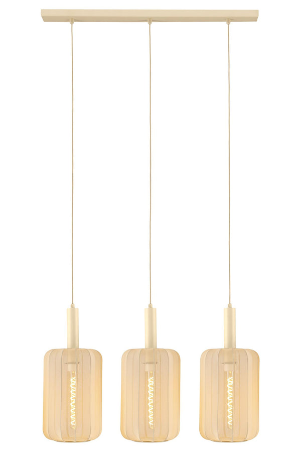 Lucide CORINA hanglamp 3 × E27, crème