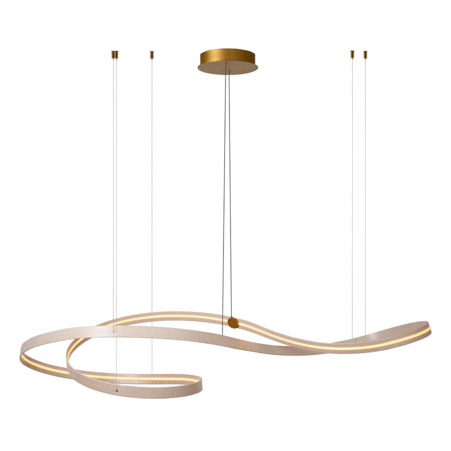 Lucide SLALOM dimbare LED-hanglamp 80 W, 2200–4000 K, crème