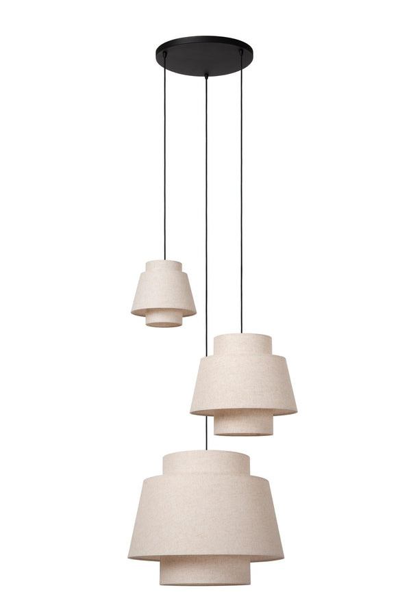 Lucide TRIBUTE hanglamp Ø 76 cm, 3 × E27, crème