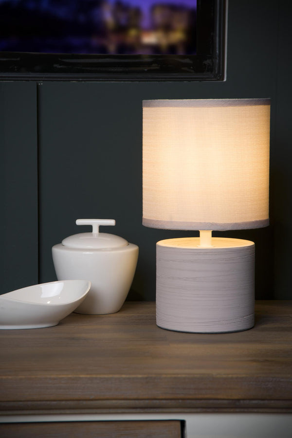 Lucide GREASBY tafellamp Ø 14 cm, E14, crème