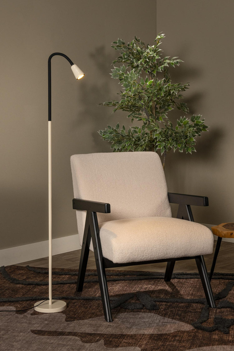 Lucide JASPER leesvloerlamp GU10, crème