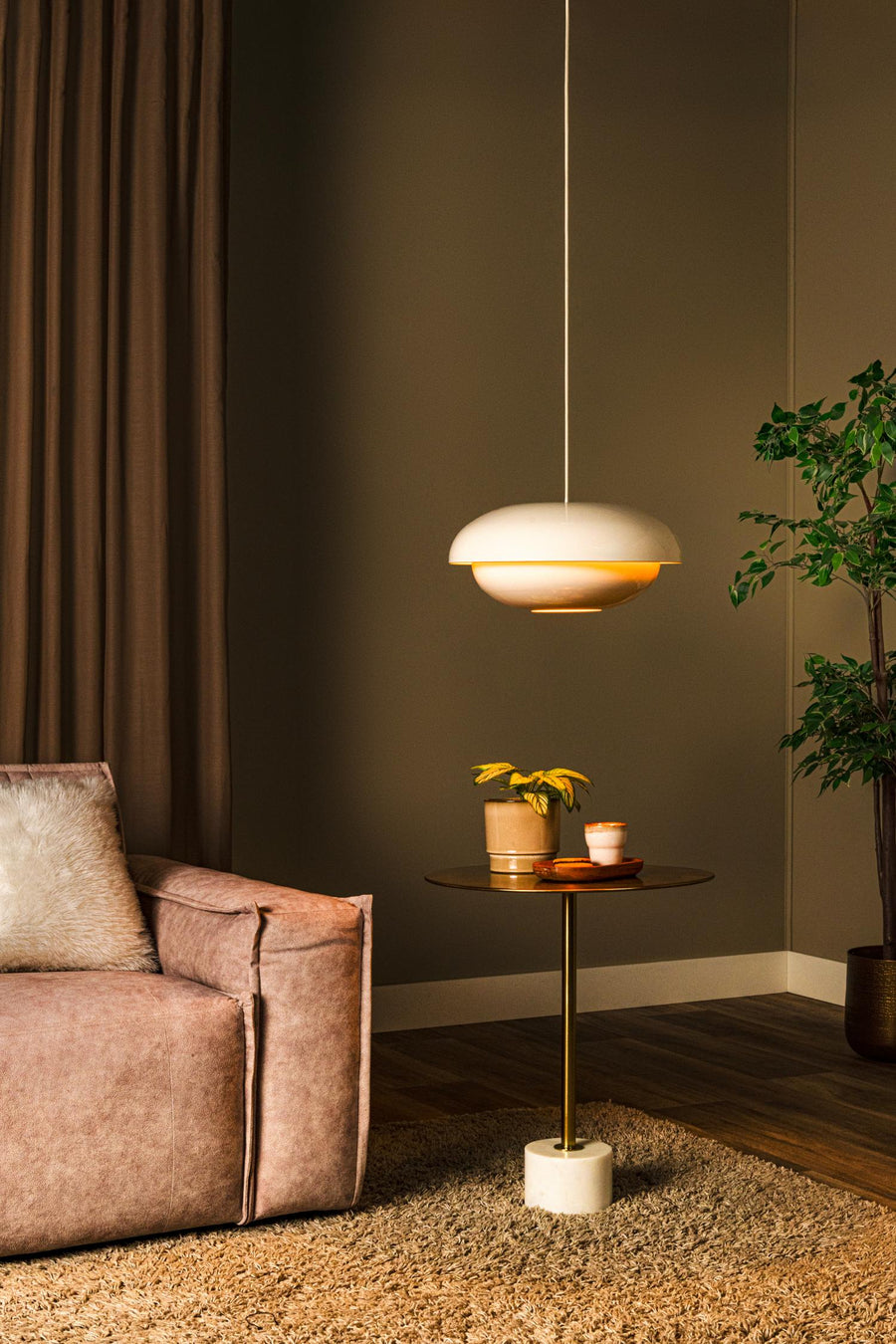 Lucide YOUNES hanglamp Ø 40 cm, E27, crème
