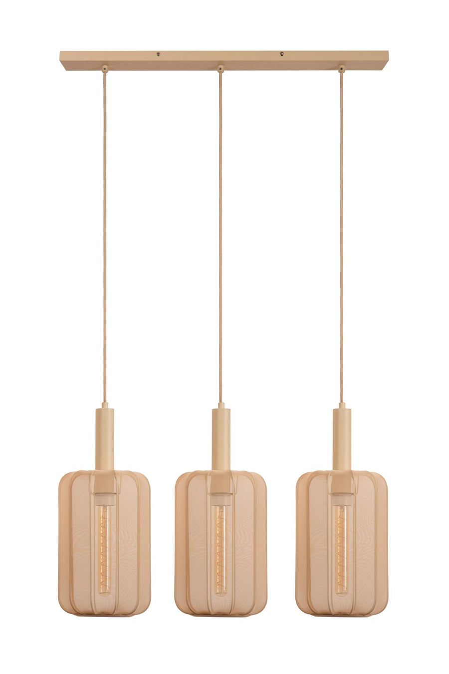 Lucide CORINA hanglamp 3 × E27, crème