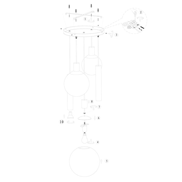Hanglamp Bollique 3800ZW Zwart