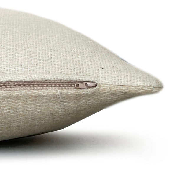 Malagoon sierkussen beige omkeerbaar - 50x50cm gerecyclede wol