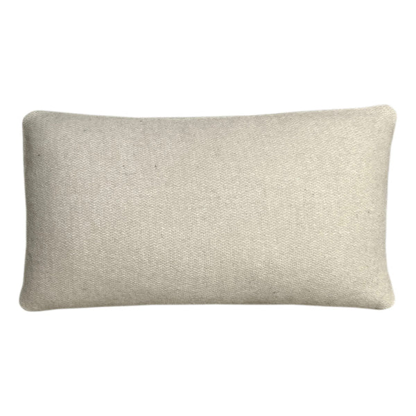 Malagoon sierkussen beige omkeerbaar - 35x60cm gerecyclede wol