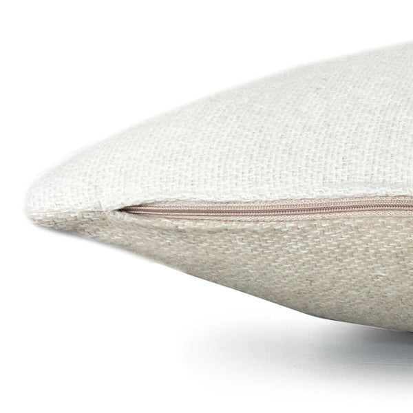 Malagoon sierkussen beige omkeerbaar - 35x60cm gerecyclede wol
