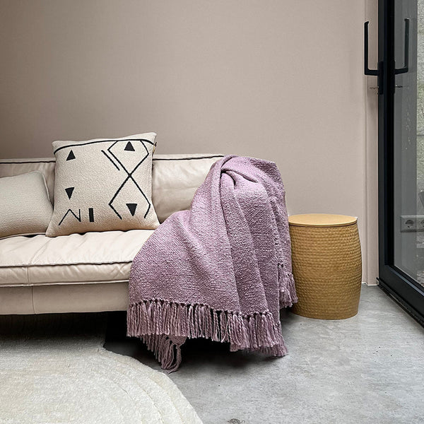 Malagoon plaid orchid - lila - 125x150cm 100% gerecycled