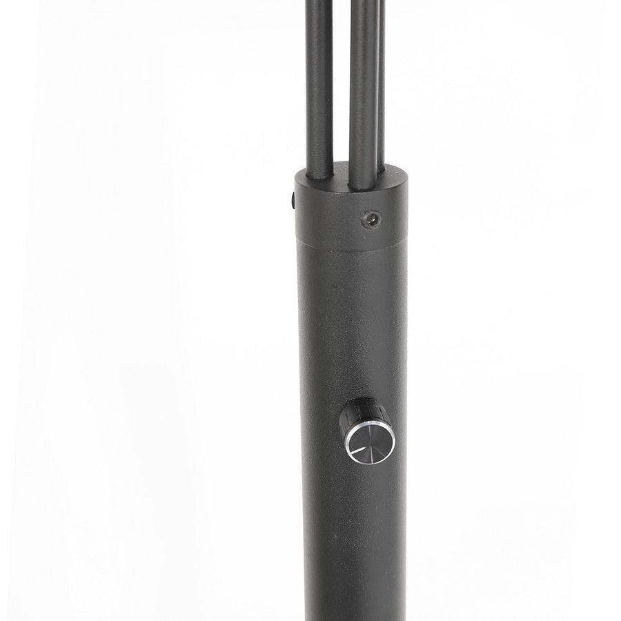 3 Lichts vloerlamp Sparkled Light 3824ZW met goudkleurige velours kappen