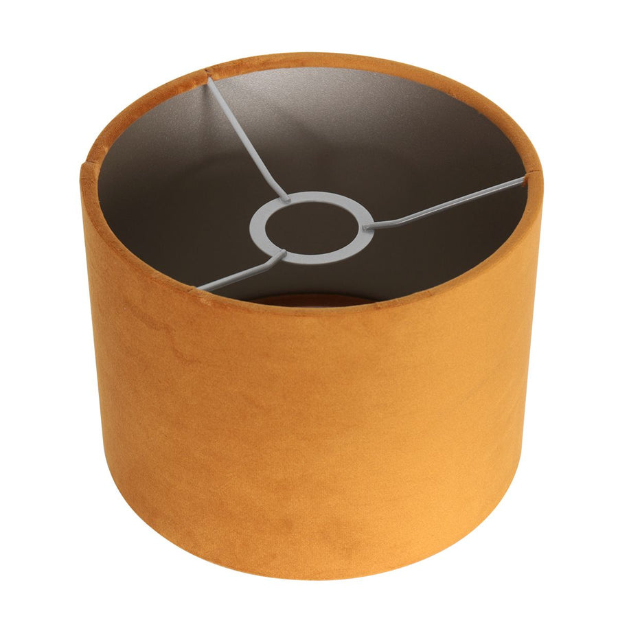 3 Lichts vloerlamp Sparkled Light 3824ZW met goudkleurige velours kappen