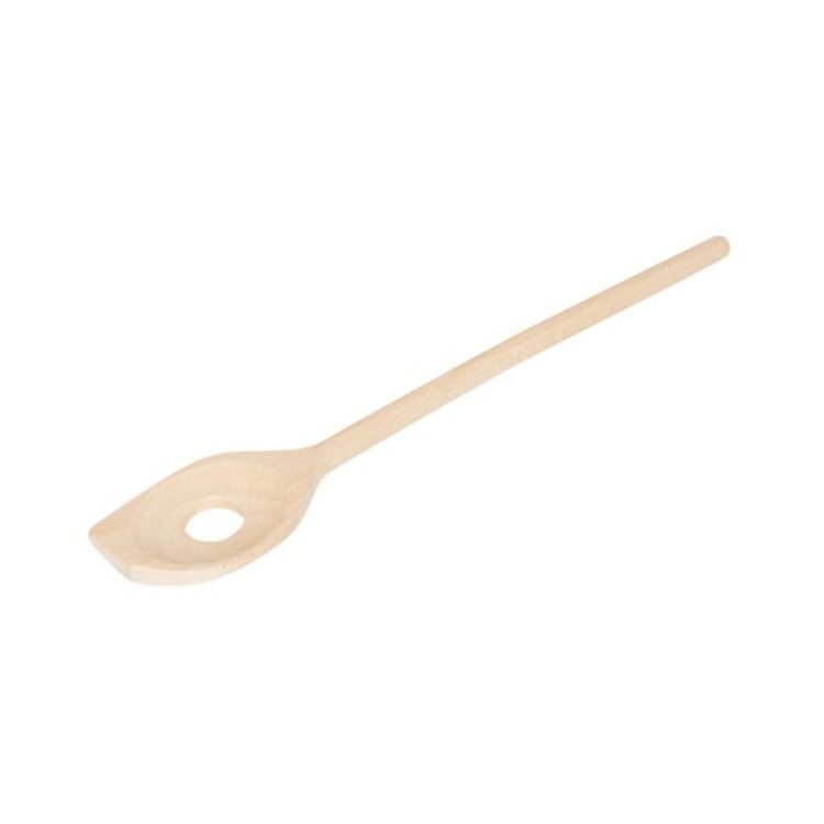 Pollepel spits met gat beukenhout, 30 cm