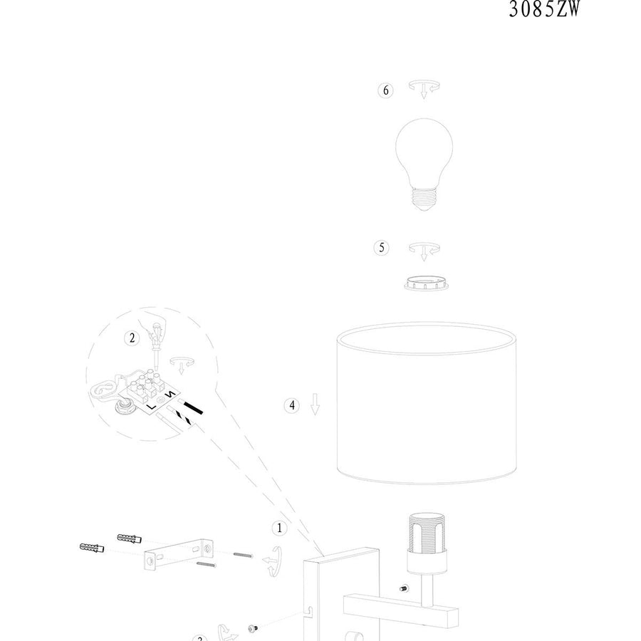 Wandlamp Vidrio 3839ZW amber geel glas
