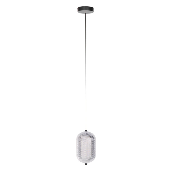 Hanglamp geripu 3840zw ø15cm geribbeld kunststof met led module