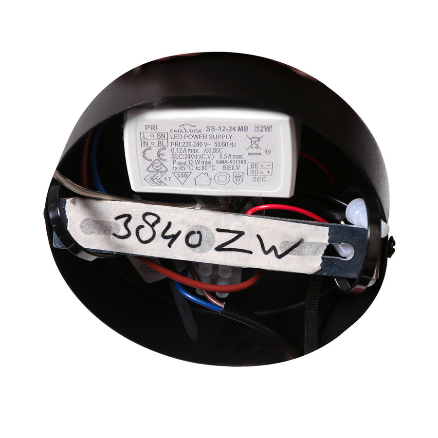 Hanglamp geripu 3840zw ø15cm geribbeld kunststof met led module