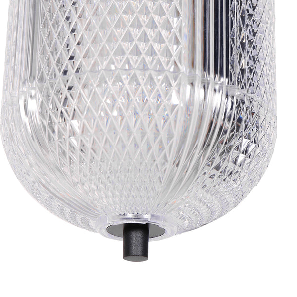 Hanglamp geripu 3840zw ø15cm geribbeld kunststof met led module