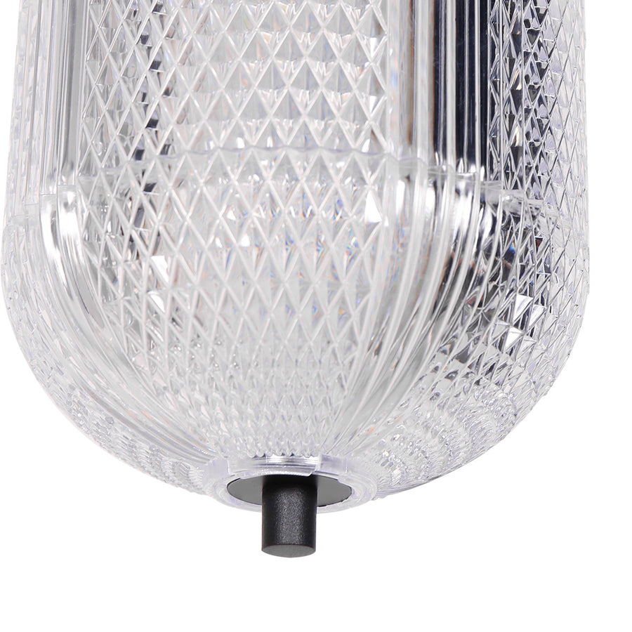 Hanglamp geripu 3840zw ø15cm geribbeld kunststof met led module