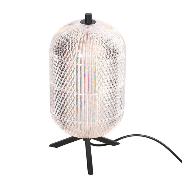 Tafellamp geripu 3841zw ø15cm geribbeld kunststof met led module