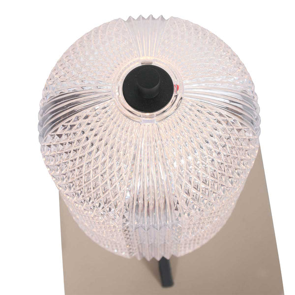 Tafellamp geripu 3841zw ø15cm geribbeld kunststof met led module